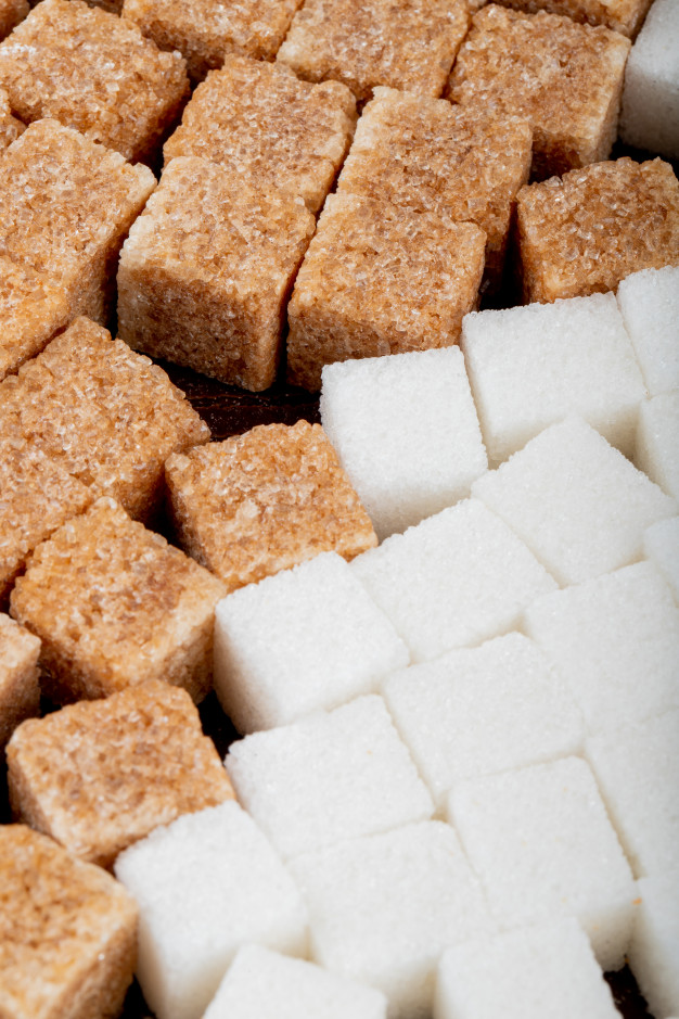 background brown white sugar cubes side view 141793 7636